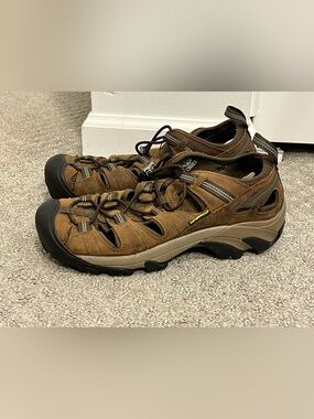Keen Men’s Arroyo II Waterproof Brown Leather Hiking Outdoor Sandals Size 10